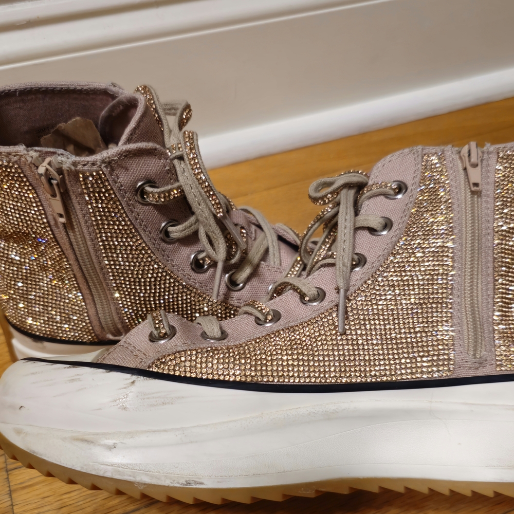 Steve Madden Glittery High-Top Sneakers - Picture 5 of 8
